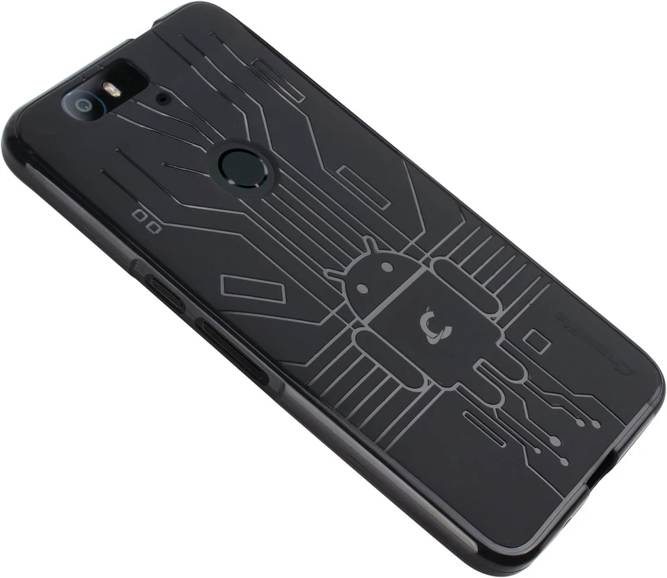 Huawei Nexus 6P Case, Cruzerlite Bugdroid Circuit Case Compatible for Black - Image 3 of 4