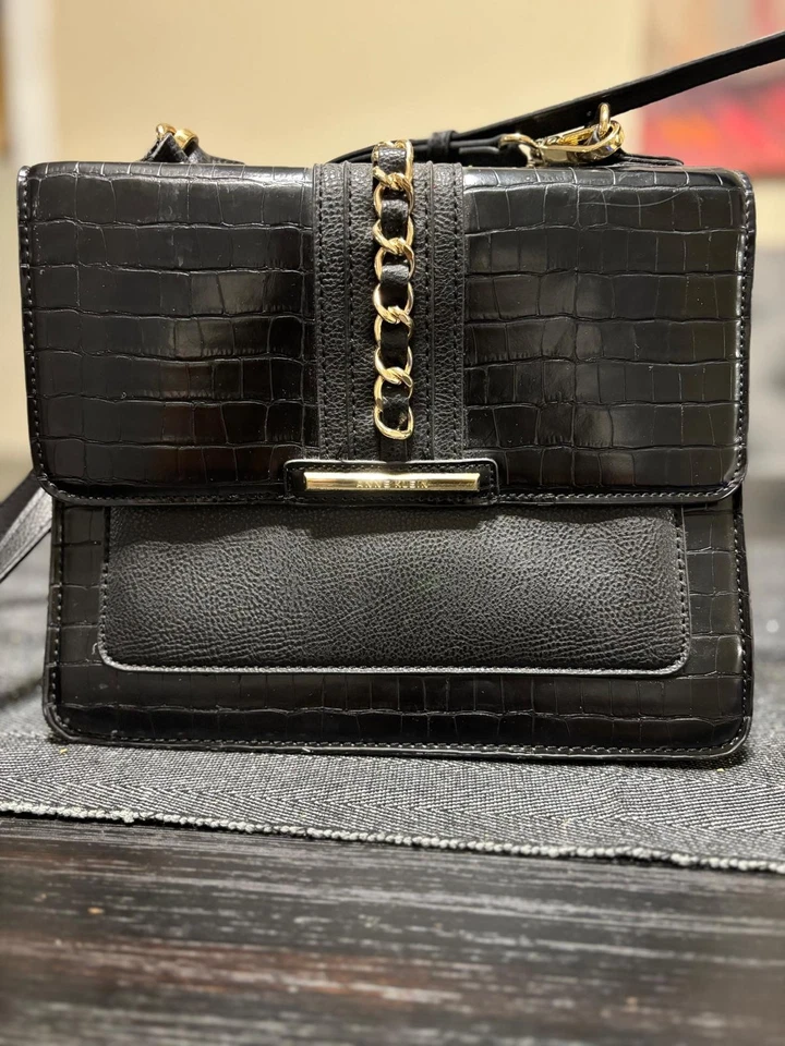 Kendall + Kylie branded, sleek black crossbody bag (2) Anne Klein tote Handbag - Image 2 of 4