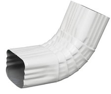 15 Pack - Gutter Front Elbow,Style A,75 Degree,White Aluminum,2x3 In. - 27064HP