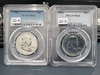 Pair of 1961 50c Franklin Silver Half Dollar PCGS PR66 (DE)