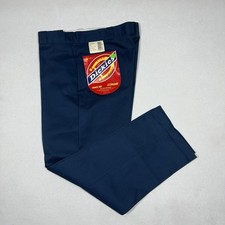 Vintage 80s Dickies Pants Mens 40X30 Deadstock Workwear USA Made Navy Work Skate