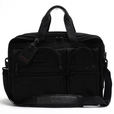 Import duty included  TUMI Business Bag 26160DH Large Expandable Nylon & Leather