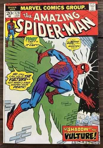 The Amazing Spider-Man #128 Origin Of Vulture Marvel 1974 VF