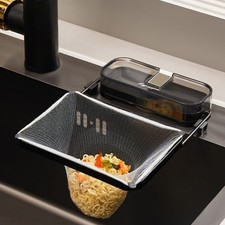 1pc Kitchen Sink Filter Drainage Rack With 50pcs Filter Mesh Foldable Strainer