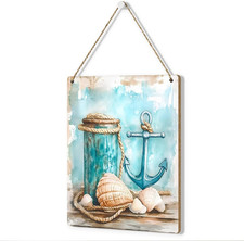 Coastal Beach Decor Wooden Nautical Wall Decor, Ocean Sea Wall Art, Rustic Seash