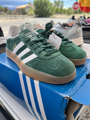 adidas Gazelle Indoor Collegiate Green/Cloud White/Gum Suede Low Top JI2062
