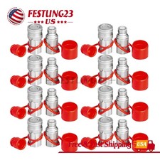 8 Sets 1/2 NPT Hydraulic Quick Connect Couplers For Bobcat Skid Steer 5076 PSI