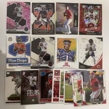 2021 Justin Fields Rookie RC LOT of 16 prizm black mosaic cracked ice & more 