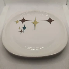 Lot Of 3 Atomic Starburst Syracuse Jubilee Restaurant Ware Small Plates 8.5"