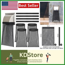 4 Pack Dryer Vent Lint Catcher Outdoor Dust Bag Screen Trap with Hooks