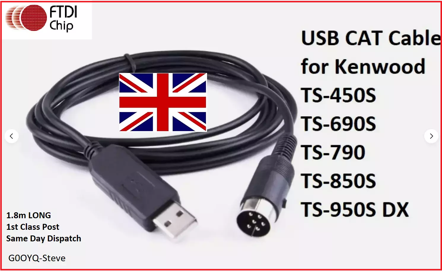 Amp Relay Keying Cable For Kenwood Radio TS-830s TS-850s TS-870s TS-890s TS- 940s - Foto 2