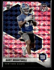 Gary Brightwell 2021 Panini Mosaic #377 Prizm Camo Pink New York Giants