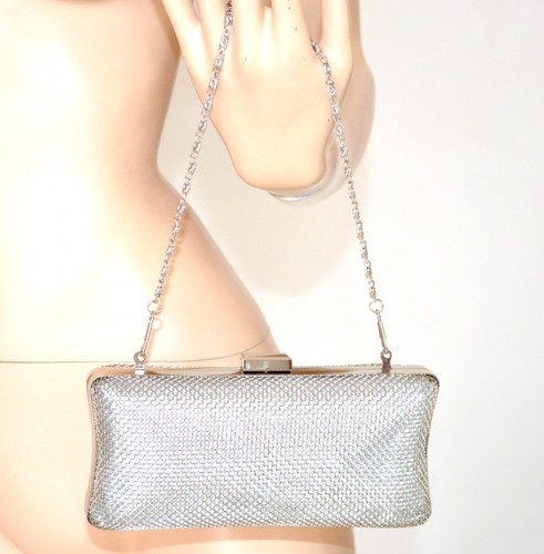 POCHETTE ARGENTO donna borsello clutch bag elegante borsa cerimonia sac  1075 | eBay