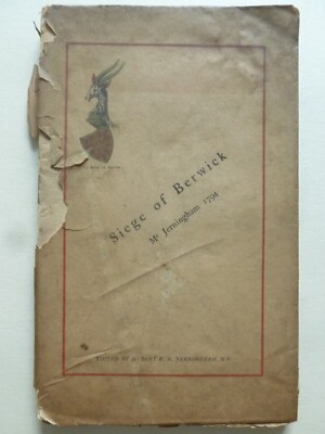 The SIEGE of BERWICK A Tragedy by Mr Jerningham (1881)  History / Theatre