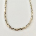 Vintage 18” Bi-Color Gold Tone Silver Tone Braided Chain Necklace — photo 2