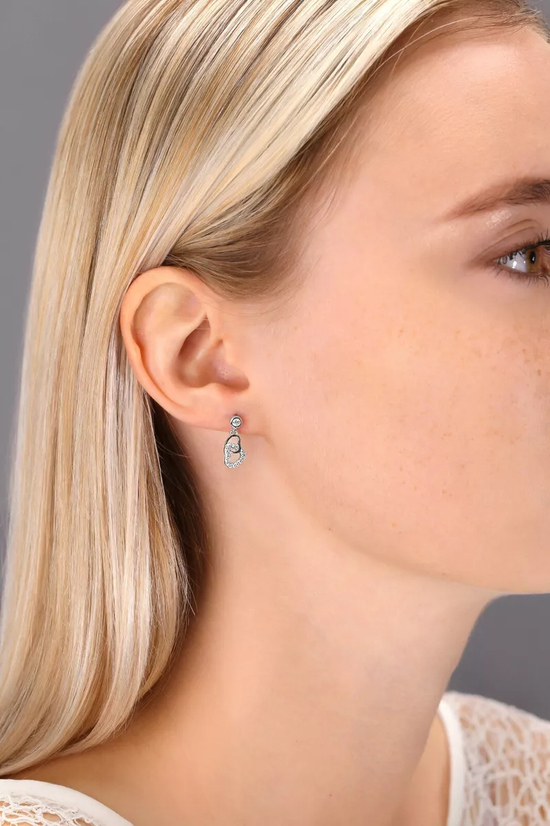 Stud earring online with drop back