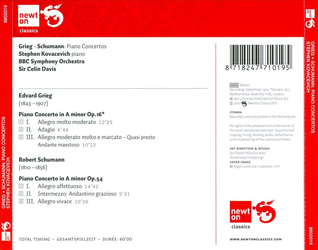 Stephen Kovacevich 2010 Piano Concertos CD