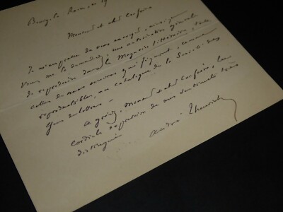 THEURIET André - LETTRE AUTOGRAPHE SIGNÉE, BOURG LA REINE 1892