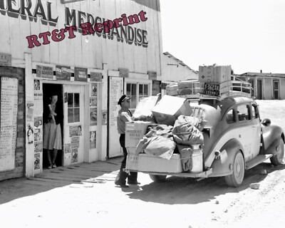 Santa Fe Trailways Stage Car Pie Town New Mexico Year 1940 Photo