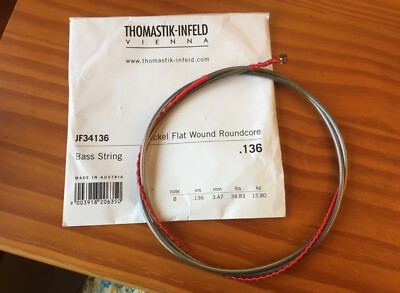 Tomastik-Infeld Jazz Bass JF34136 .136 Single B String, Nickel Flat Wound 