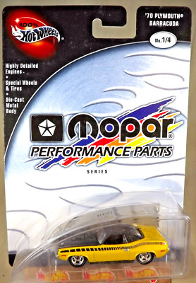 2002 Hot Wheels 100% Mopar Performance Parts 1/4 '70 PLYMOUTH BARRACUDA Yellow