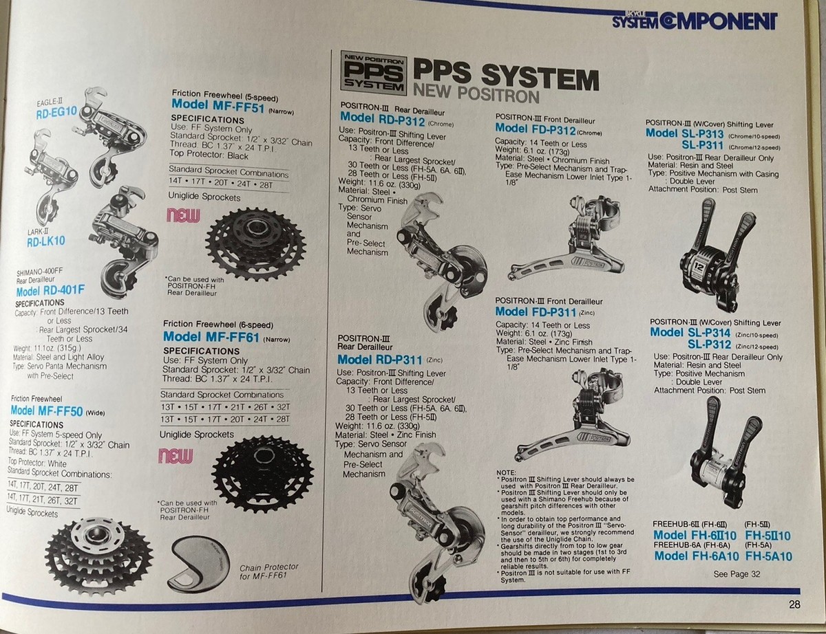 Vintage Catalog - Japan's Top Bicycle Parts (including Shimano