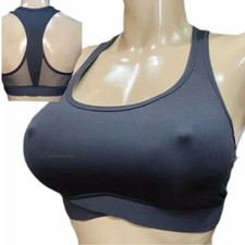 Victorias Secret VSX The Player Unlined Racerback Sport Bra Black Medium New