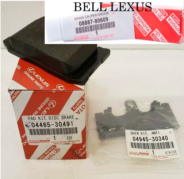 LEXUS OEM FACTORY FSPORT FRONT BRAKE PADS AND SHIM KIT & GREASE 1318