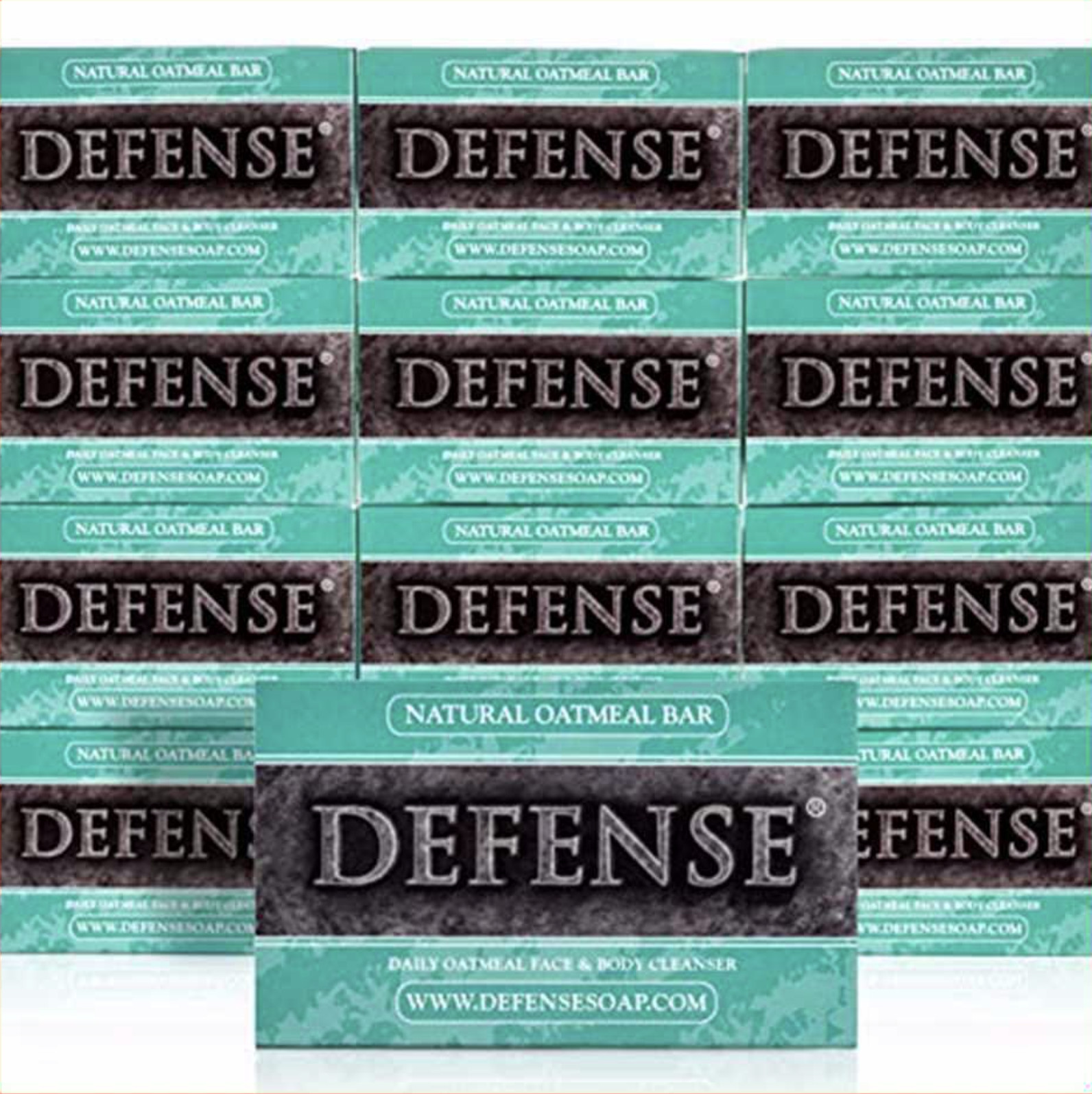 DEFENSE Soap OATMEAL Bar 4 oz - (12 PACK) - 100% Natural - Tea Tree - Eucalyptus