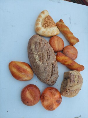 Realistic Display Prop Fake Bread Bun Rustic Bakery Loaf Roll Baguette Lot 10
