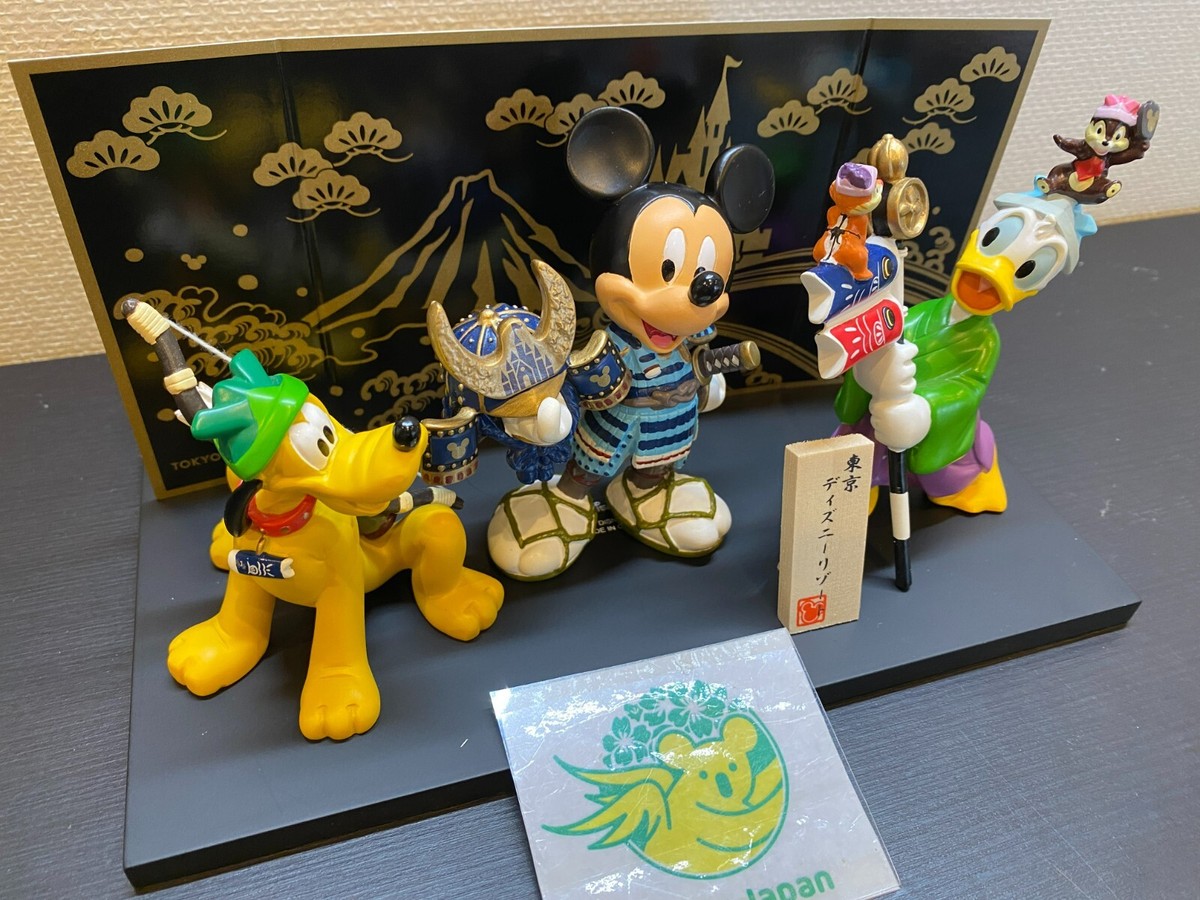 Tokyo Disney Mickey Plute Donald Samurai Figure Doll Set