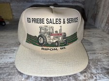 White Tractor ED Priebe Sales & Service Hat Ripon Wis Field Boss 185 Tan WFE DP