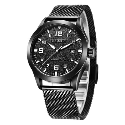 OUBAOER Men's Automatic Mechanical Watch Stainless Steel Mesh Band