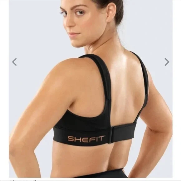 Shefit Ultimate Sport Bra Black Womens Size 42DD-42G Luxe NWT