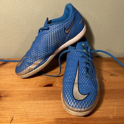 Nike Phantom GT Academy Blue Indoor Soccer Shoes Youth US 5.5 CK8480-400
