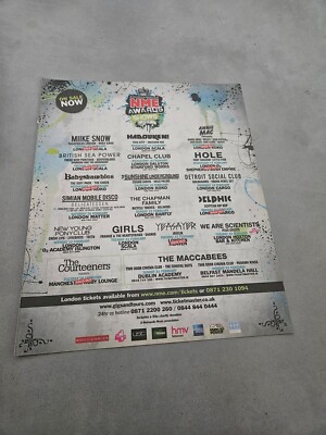 TPEEP300 MAGAZIN WERBUNG 12X9'' NME AWARDS SHOWS 2010 - CHAPEL CLUB, ANNIE MAC 