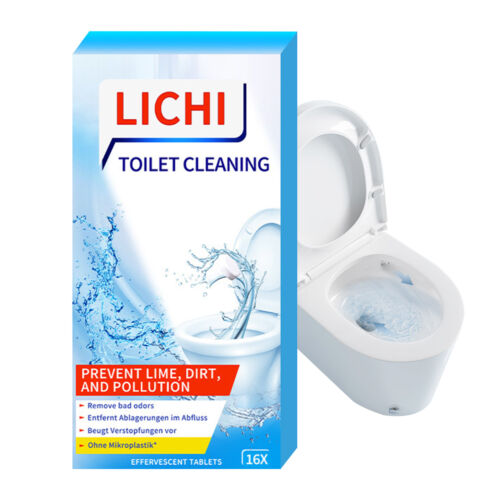 16pcs Automatic Bleach Toilet Bowl Cleaner Stain Remover Tab-Tablet Flush Tank