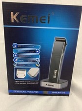 Kemei KM - 619 Portable Rechargeable Black Electric Hair Trimmer Clipper - New