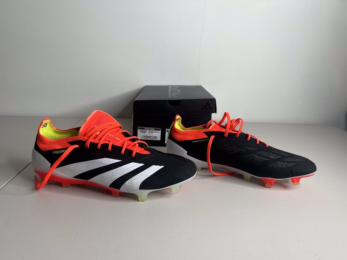 PREDATOR シューズ ブラック/オレンジ Adidas Predator Black & Orange Leather Indoor Soccer 2011