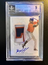YORDAN ALVAREZ - 2020 Flawless ROOKIE 3-Color Patch  #d/25 SP! Astros BGS 9/10