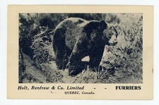  Holt, Renfrew Co Furriers QUEBEC City QC Canada 1930-40s Advertising Postcard