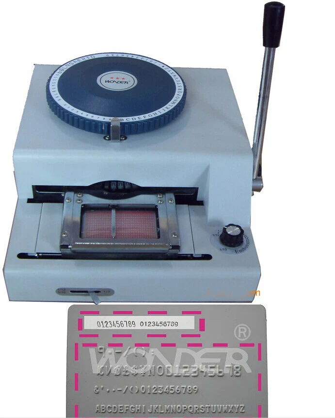 2 in 1 75CE characters Manual PVC card Embosser machine + indent print Machine - Image 3 of 4