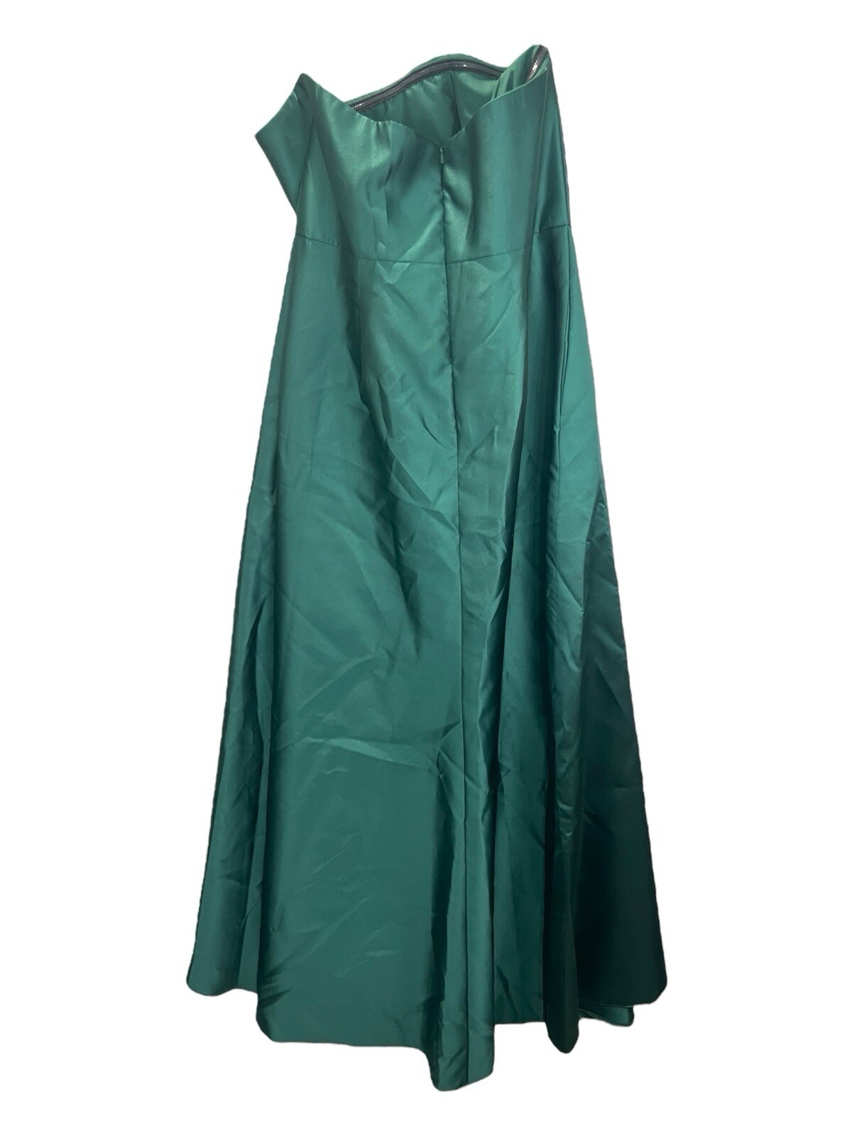 Alfred Sung Strapless Satin Gown Hunter Green D832 New $258 Size 14