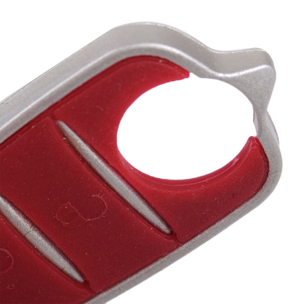 Fob Rubber Pad 3 Button Replace Car Remote Key ABS Regular Copper Red Leather