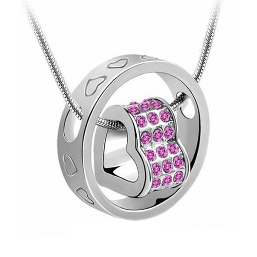 Herzkette Zirkonia Silber Halskette Herzform Damenkette Ring Collier Liebe Gold - Bild 8 von 11