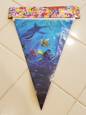 Bandera de cumpleaños de papel dory y nemo de 2,5 m decoración suministros de fiesta.