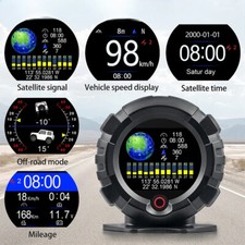 Car HeadUp Display 4x4 Off-road Inclinometer Slope Angle Speed Satellite Timing