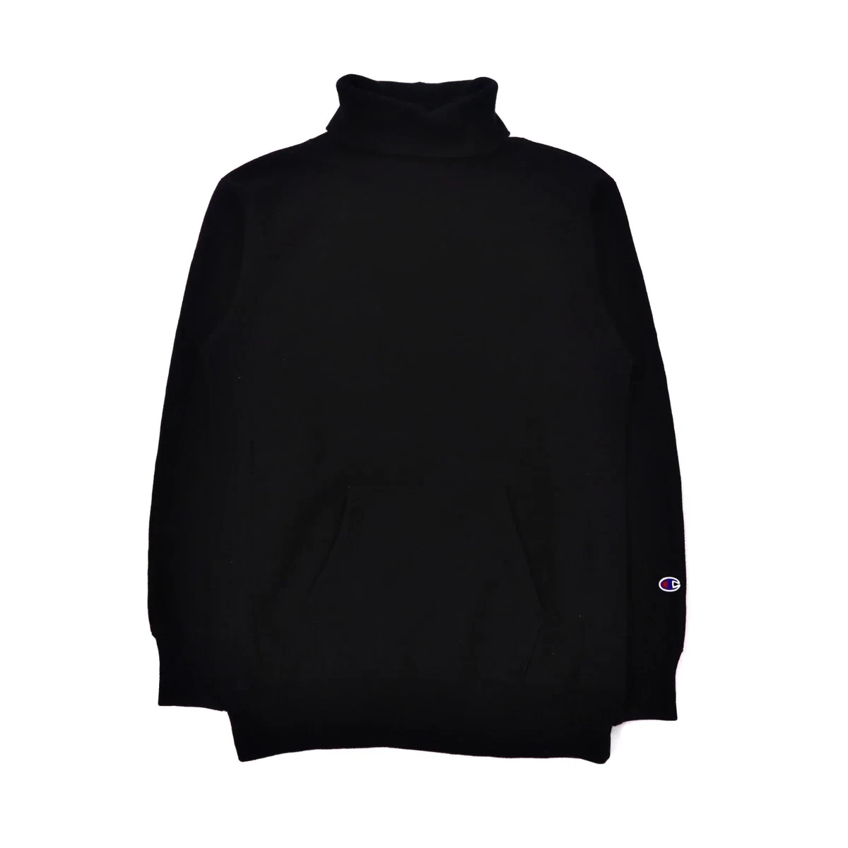 Champion Turtleneck Sweatshirt S Black Rivers Weave brushed lining
