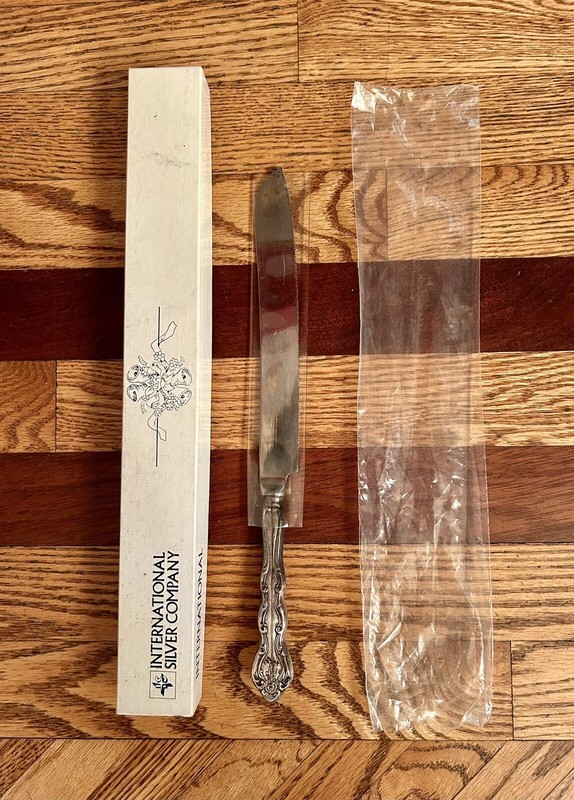 NEW International Silver Wedding Cake Knife OOAK!  Great gift!!