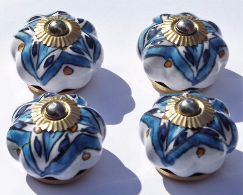 Ceramic Knobs Glass Pulls Handles for door drawer Cabinets Cupboard Wardrobe x 4 - Picture 39 of 167